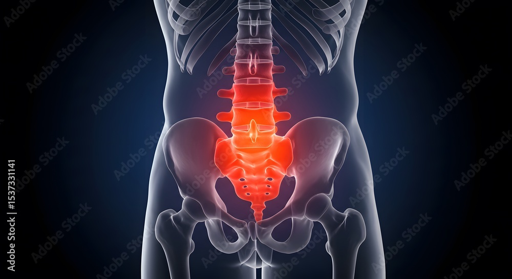 lower-back-pain-anatomy-of-sacroiliac-joint-inflammation-stock