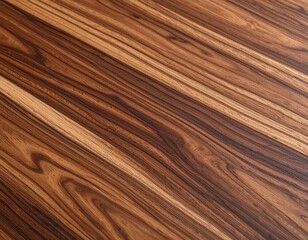 close-up of a polished wooden surface with rich brown tones and intricate grain patterns.