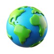 © Nilufa - Cartoon Earth Globe Green Continents Blue Ocean 3 D Render