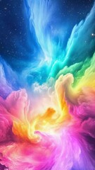 Poster - Vibrant cosmic colors swirl in a stunning display of celestial beauty