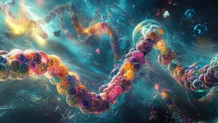 Poster - Exploring the captivating beauty of cosmic phenomena and colorful galactic formations in deep space