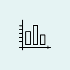 Poster - Bar chart icon, Growth chart sign, Progress bar symbol vector Illustration