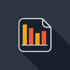 Poster - Bar chart icon, Growth chart sign, Progress bar symbol vector Illustration