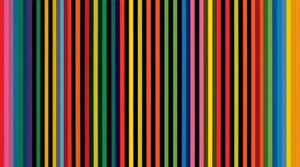 Poster - A colorful striped background with a black stripe. The stripes are in various colors and are very close together