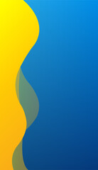 Wall Mural - Blue wallpaper yellow fluid flow design background  