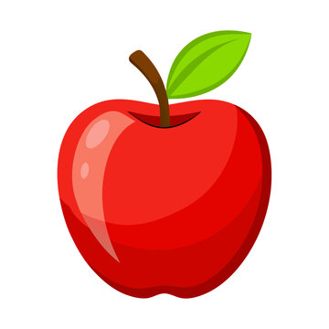 Apple fruit illustration vector style with white background