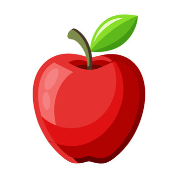 Apple fruit illustration vector style with white background