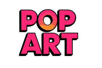 Fototapete - A contemporary retro-style old Pop Art Font Effect featuring a rich texture pattern and shadow that works with Illustrator