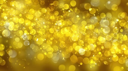 Poster - A yellow background with many small circles. The circles are of different sizes and are scattered all over the background. The image has a bright and cheerful mood