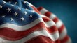 © Michael - Stars and stripes wave proudly against a blue background, symbolizing patriotism and national pride in America