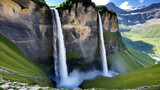 La maestosa cascata di Gavarnie nei Pirenei francesi: uno spettacolare velo d'acqua che precipita per 422 metri lungo la parete di un anfiteatro naturale