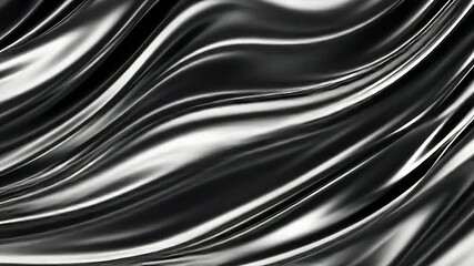 Aufkleber - Abstract animation of flowing, dark liquid or metal, creating hypnotic, rhythmic waves and reflections, symbolizing fluidity, movement, and transition