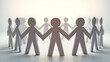© ModernFiles - Group of paper people coming together representing community and friendship concept, scene 1