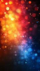 Wall Mural - image with big blurry lights, black background