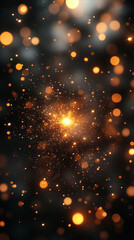 Wall Mural - image with big blurry lights, black background