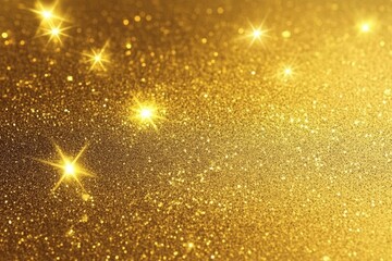 Wall Mural - Elegant Golden Shimmering Background with Sparkles, Perfect for Luxurious Celebrations and Events