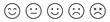 © icons gate - rating and feedback emoticons with happy, neutral, sad emojis | for customer reviews, surveys, and gauging user satisfaction