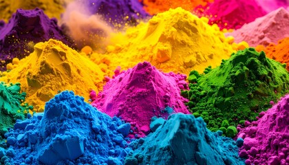 Fototapete - Explosion of colorful powders, a vibrant abstract art composition for dynamic and creative designs
