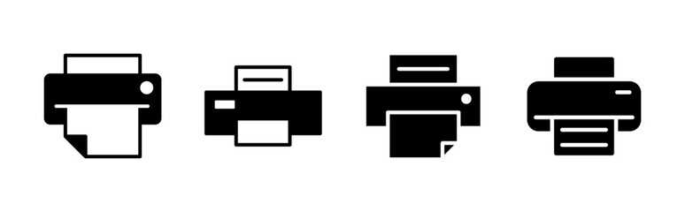 Aufkleber - Print icon set. printer icon vector.
