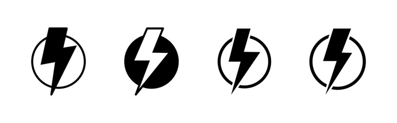 Aufkleber - Power icon set. Power Switch Icon. Electric power