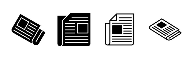 Aufkleber - Newspaper icon set. news paper vector sign