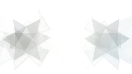 Poster - Asymmetrical arrangement of geometric shapes on a clear white backdrop