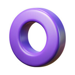 Poster - Purple 3d ring shape isolated on transparent background