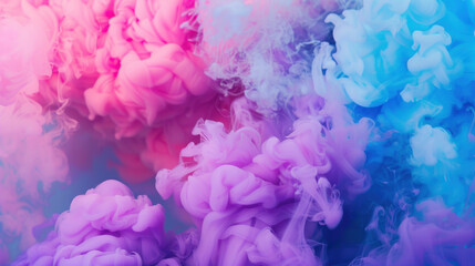 Poster - colorful abstract smoke swirling and fading on dark background creates mesmerizing visual experience