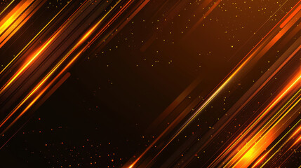 Poster - dynamic abstract background featuring glowing lines in warm orange and gold tones, creating sense of