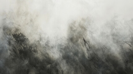 Poster - Dreamy haze and fog overlay create soft, ethereal atmosphere with blended pastel light. abstract composition evokes sense of calm and mystery, perfect for artistic projects