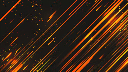 Poster - dynamic abstract background featuring vibrant orange and yellow streaks against dark backdrop, creat