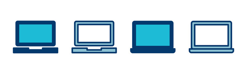 Poster - Laptop icon vector isolated on white background. Laptop vector icon