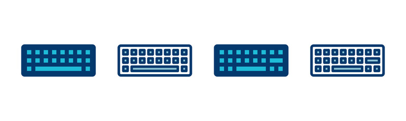 Fototapete - Keyboard icon vector isolated on white background. keyboard vector symbol