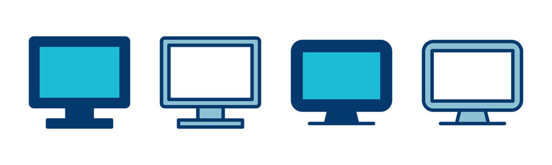 Fototapete - Computer icon vector isolated on white background. PC Icon vector. Computer monitor icon. Flat PC symbol