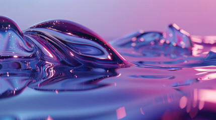 Poster - fluid abstract water reflections create mesmerizing visual experience with vibrant colors and smooth