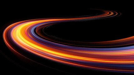Poster - vibrant neon lines create abstract motion trail against dark background, evoking sense of speed and 