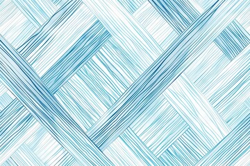 Poster - Blue and white abstract geometric pattern featuring overlapping planks with linear details