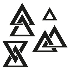 Poster - Triangle geometric shapes. Abstract angular forms. Vector minimal design. Modern graphic elements.