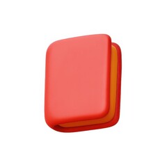 Poster - 3D Render of a Red and Orange Book