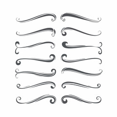 Poster - Collection of elegant decorative design elements in a vector illustration on white background