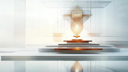 Poster - abstract architectural form: this image showcases a striking abstract architectural form, a symbol o