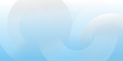 Wall Mural - Abstract minimalist banner background, pastel colorful, blue and white gradations. Circle effect style geometric simple art