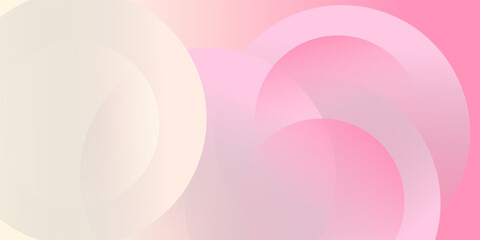 Wall Mural - Abstract pastel colorful pink and yellow gradations. Circle effect style geometric abstract background simple