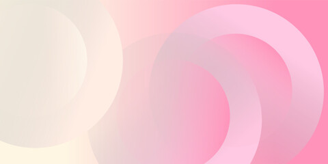 Wall Mural - Abstract pastel colorful pink and yellow gradations. Circle effect style geometric abstract background simple