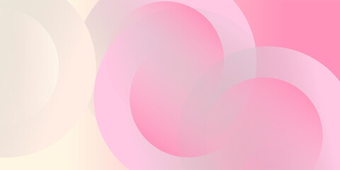 Wall Mural - Abstract pastel colorful pink and yellow gradations. Circle effect style geometric abstract background simple