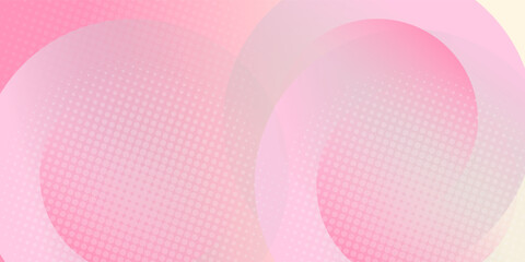 Wall Mural - Abstract pastel colorful pink and yellow gradations. Circle effect style geometric abstract background simple