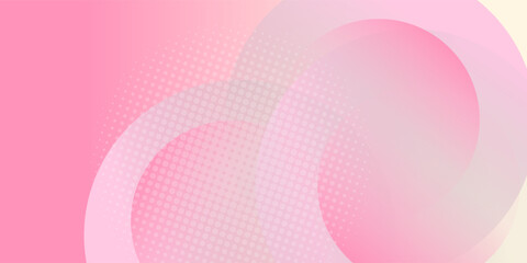 Wall Mural - Abstract pastel colorful pink and yellow gradations. Circle effect style geometric abstract background simple