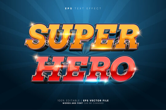 Super Hero Comic 3D Editable Text Effect Style