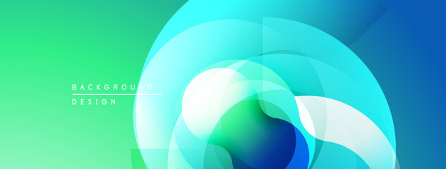 Poster - Abstract gradient layers create dynamic visual effect. Smooth transitions, vibrant colors, modern design elements.