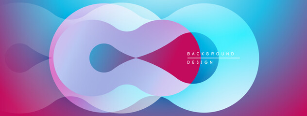 Poster - Abstract flowing shapes, vibrant colors blend. Modern design, gradient effect creates dynamic visual experience.